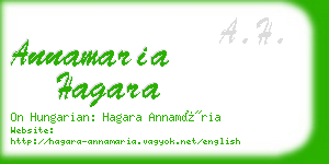 annamaria hagara business card